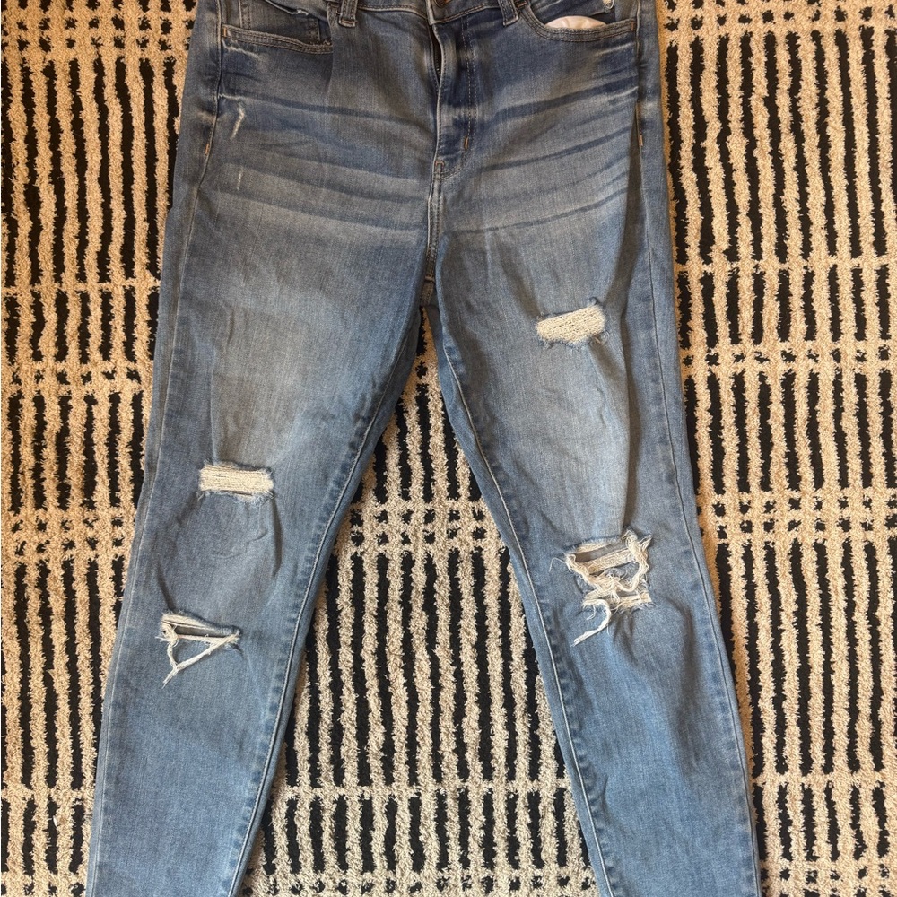 Classic Blue Distressed Women's Jeans
